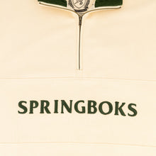 Springboks Word Quarter Zip Sweat - Ivory - Old School