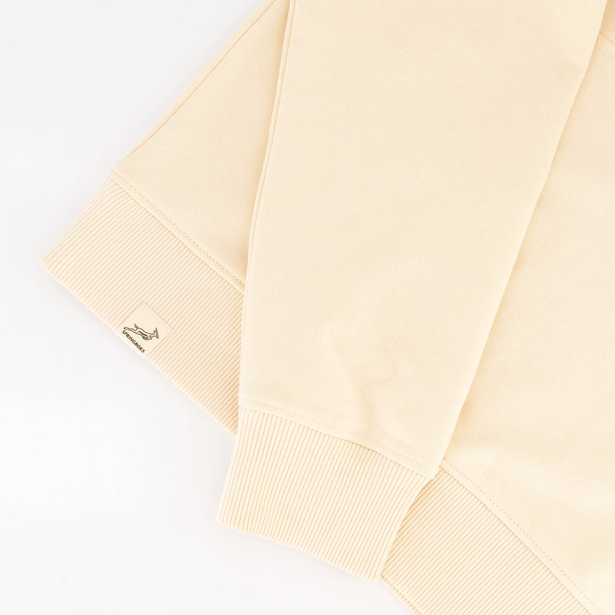Springboks Word Quarter Zip Sweat - Ivory - Old School