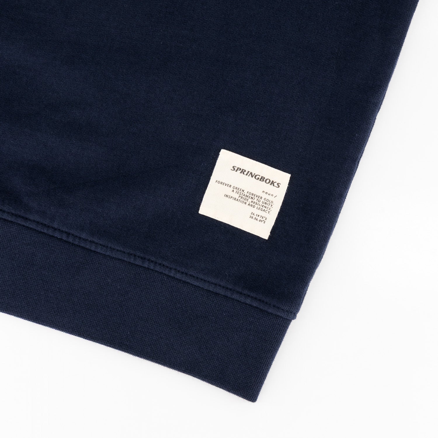 Springboks Word Quarter Zip Sweat - Navy - Old School