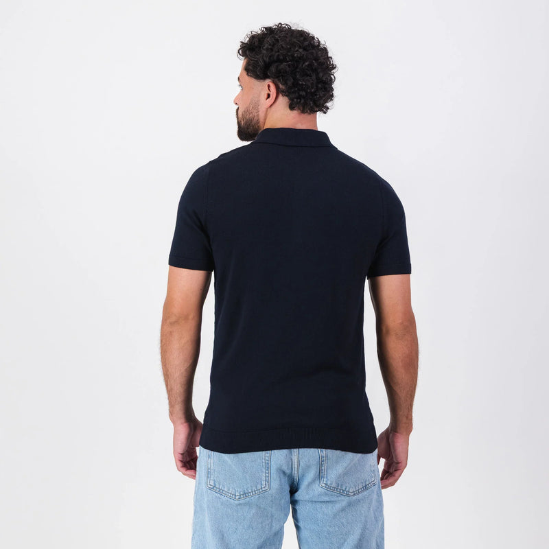Springboks Diamond Textured Knit SS Polo