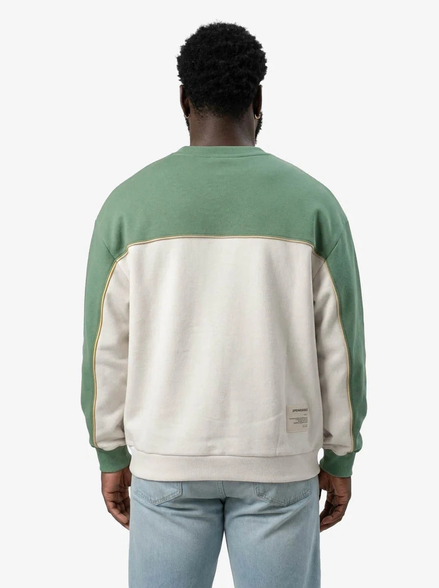 Springboks Retro Colour Block LS Sweatshirt Green