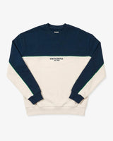Springboks Retro Colour Block LS Sweatshirt Navy
