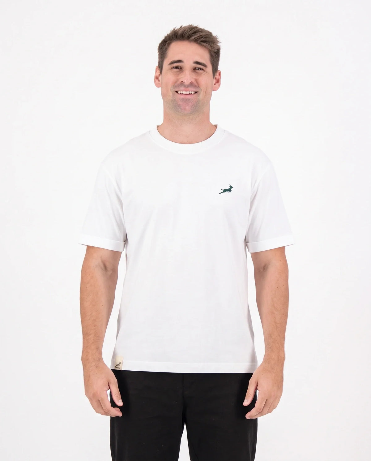 Springboks SML Bok HS Regular Crew Tee - White