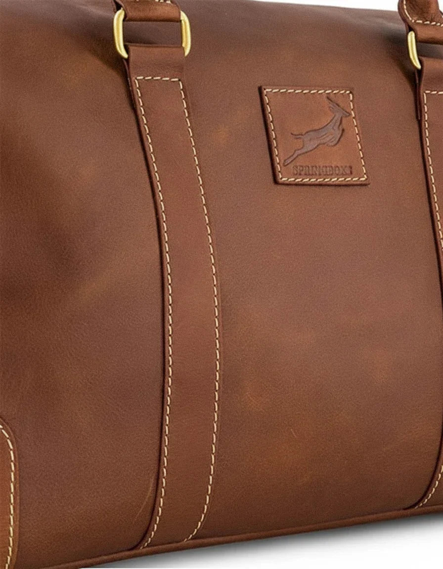 Springboks Weekender Duffle Bag-Dark Brown