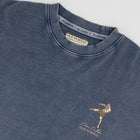 Stillknocks Acid Wash Boxy Crew Tee - Faded Denim - Old School