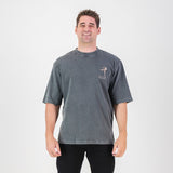 Stillknocks Acid Wash Boxy Crew Tee - Turb Grey - Old School