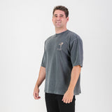 Stillknocks Acid Wash Boxy Crew Tee - Turb Grey - Old School