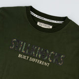 Stillknocks Built Diff Regular Crew Tee - Military Olive - Old School