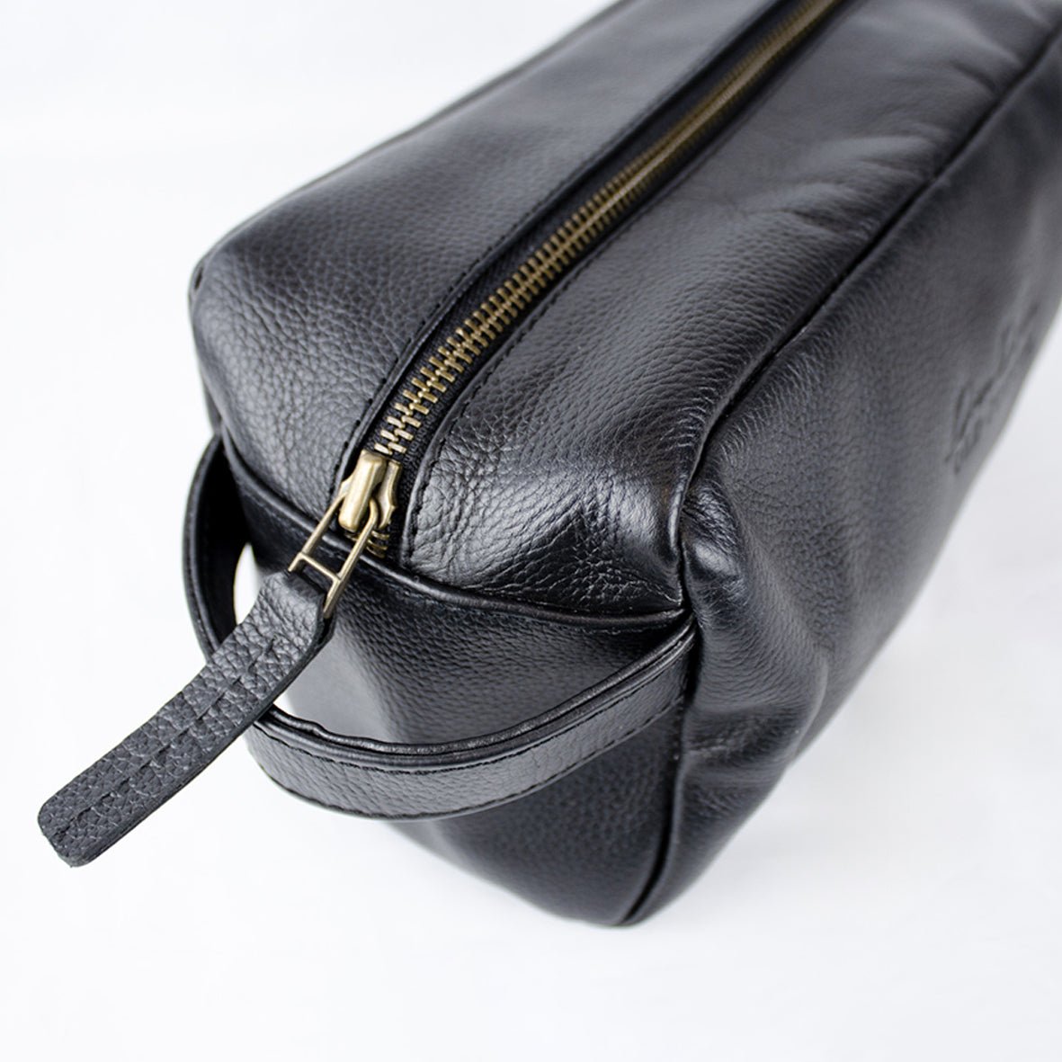 Stillknocks Leather Vanity Bag - Black - Old School