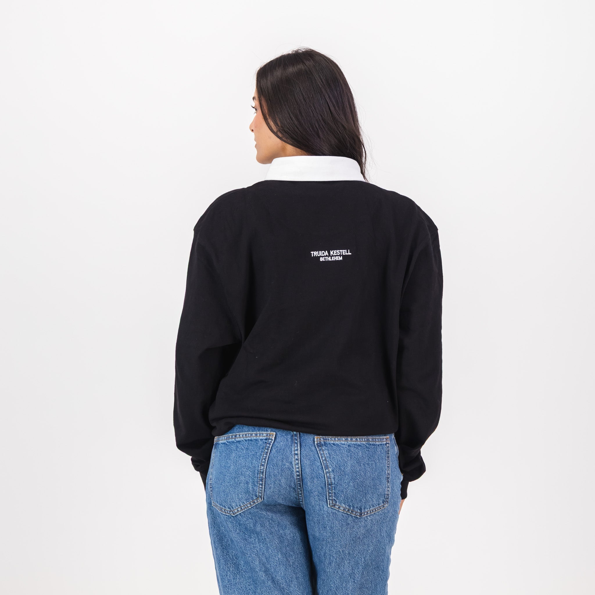 Truida Kestell Tops LS Rugby Jersey Plain Em Black - Old School